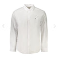 CALVIN KLEIN                                    Camicia Uomo Manica Lunga Stretch Slim Fit Nero/Bianca