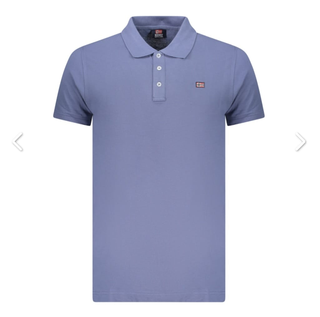 NORWAY 1963                                  Polo Uomo Manica Corta Cotone Regular Fit Blu/Beige