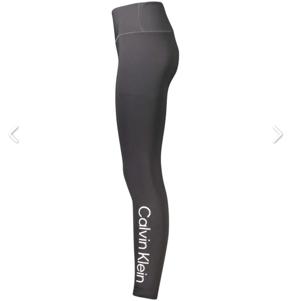 CALVIN KLEIN                                    Pantaloni - Leggins Donna Neri Sportivi Vita Alta Elasticizzati