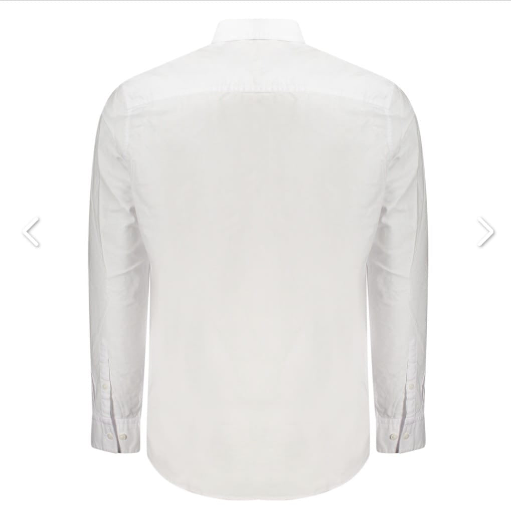 CALVIN KLEIN                                    Camicia Uomo Manica Lunga Stretch Slim Fit Nero/Bianca
