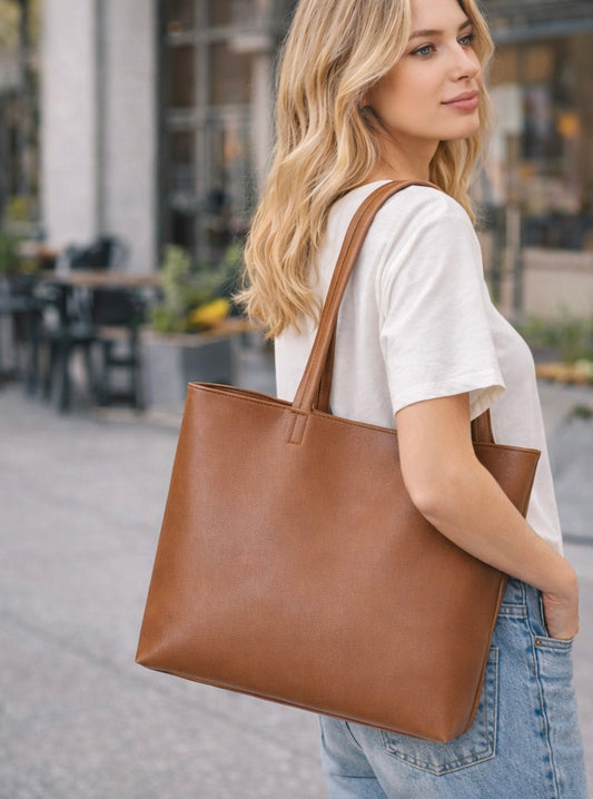 Shopper Minimal Marrone – Eleganza Quotidiana