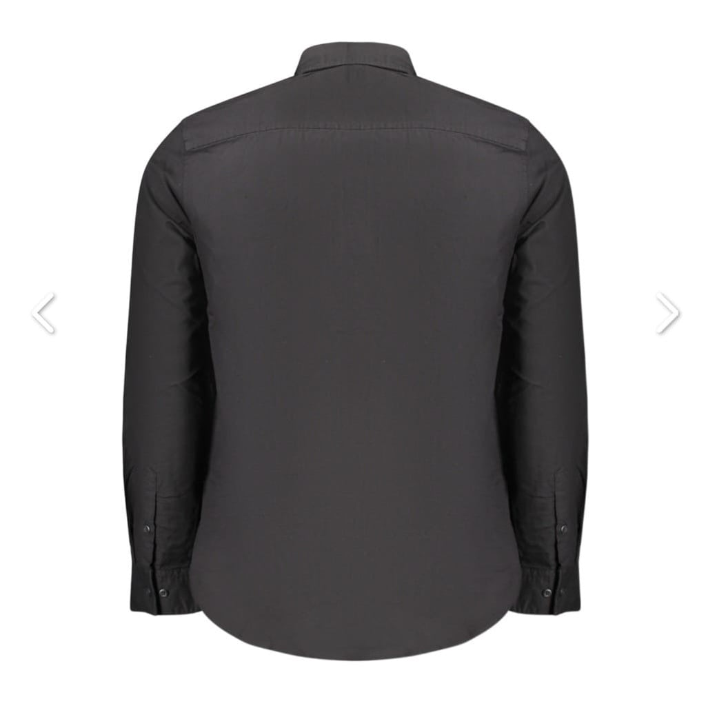CALVIN KLEIN                                    Camicia Uomo Manica Lunga Stretch Slim Fit Nero/Bianca