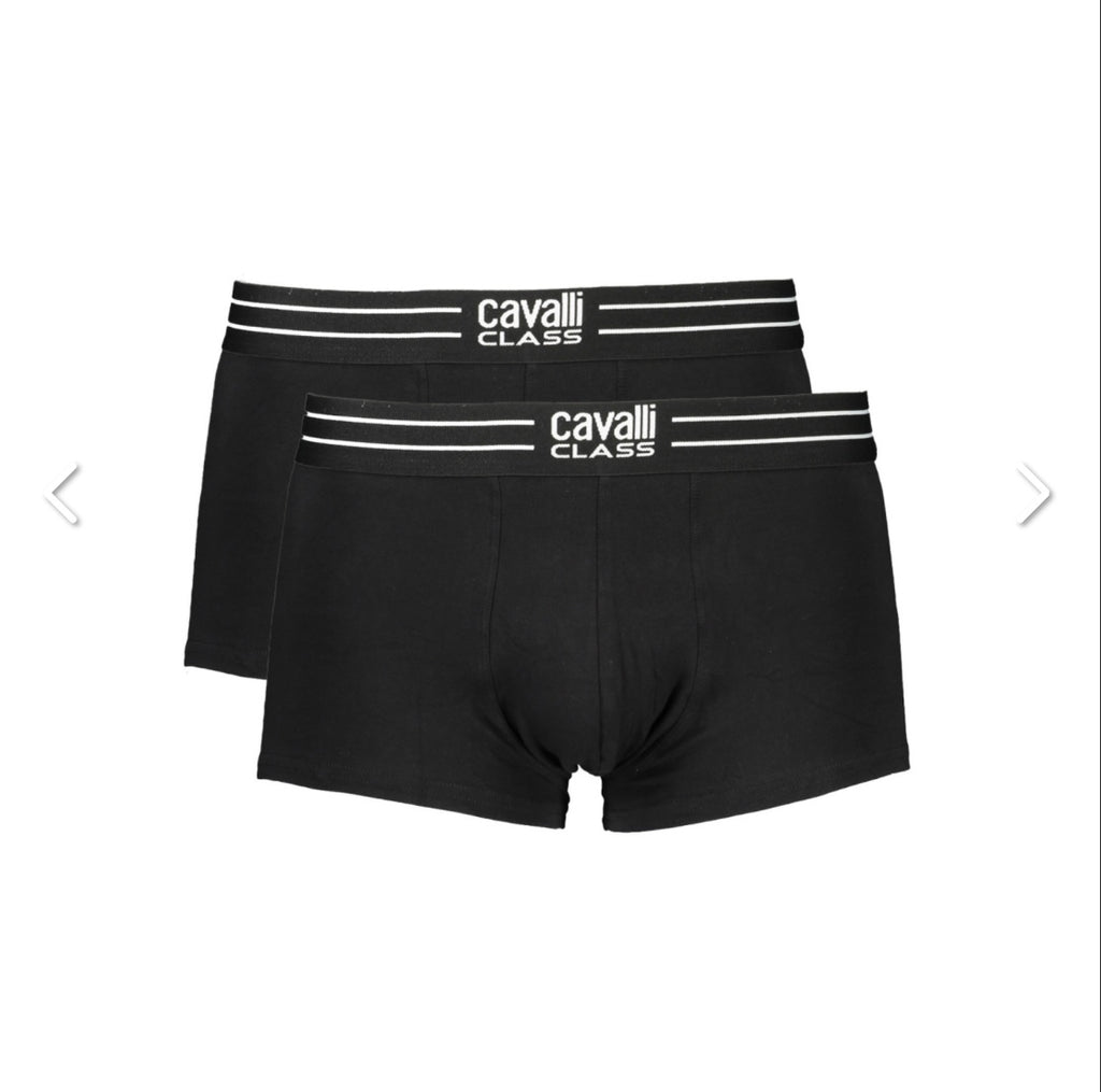 CAVALLI CLASS                                  Underwear - Man Set 2 Boxer Slip Uomo Cotone Bianco/Nero